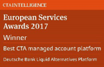 WINNER as Best CTA Managed account platform by CTAINTELLIGENCE European Services Awards 2017